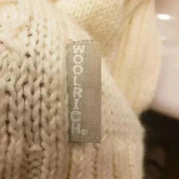 𝅺Woolrich Women's Cream Ramie/Cotton Full Zip Cardigan Sweater - Picture 4 of 11